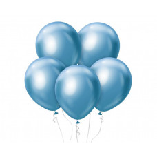 Spīdīgi lateksa baloni gaiši zilā krāsā 12" 30 cm/ 7 gab.