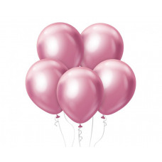Spīdīgi lateksa baloni gaiši rozā krāsā 12" 30 cm / 7 gab.