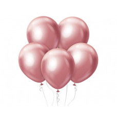 Spīdīgi rozā lateksa baloni 12" 30 cm/ 7 gab.
