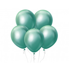 Spīdīgi zaļi lateksa baloni 12" 30 cm/ 7 gab.