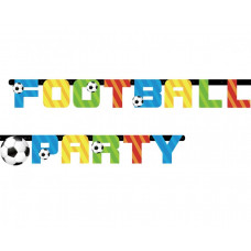Papīra dekorācija ar futbola bumbām, futbola ballīte, 160 cm, 1 gab.