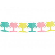 Papīra virtene Daudzkrāsainas palmas, izmērs 360 x 17.8 x 18 cm, 1 gab